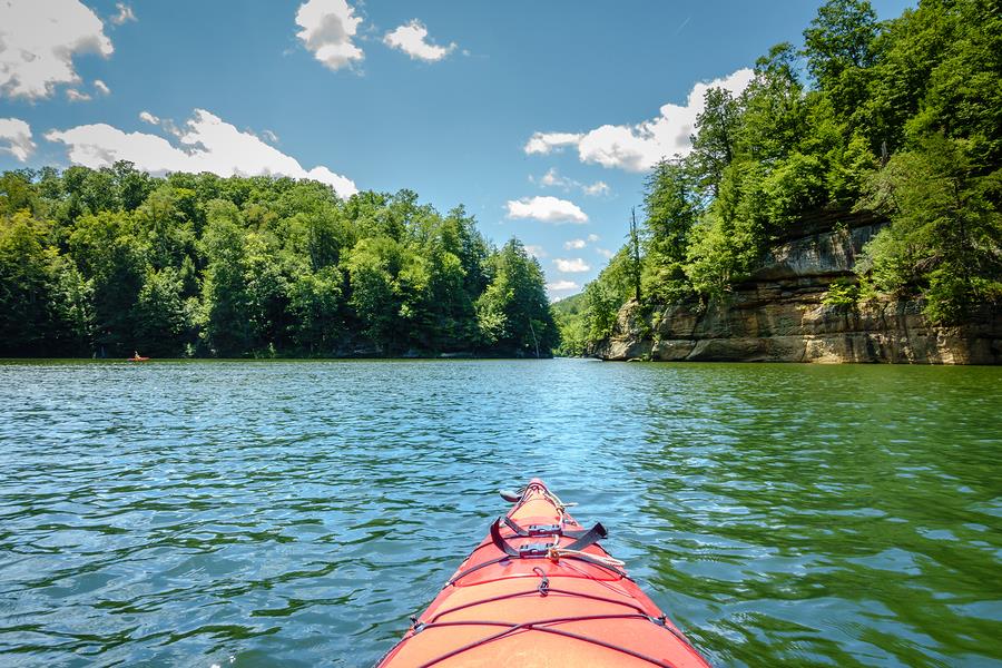 Paddling in the Kentucky River Palisades