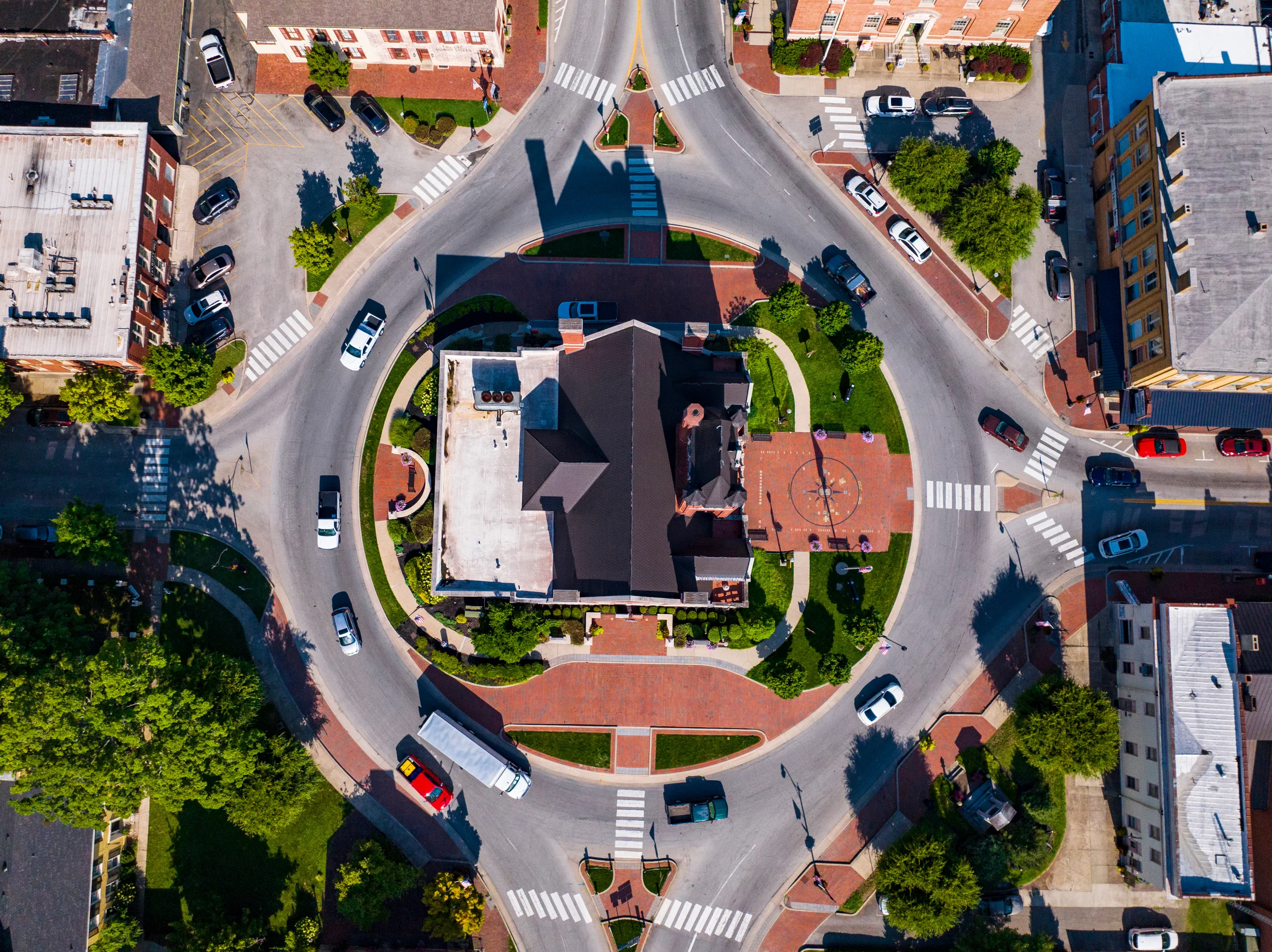 aerial view of Bardstown, Kentucky